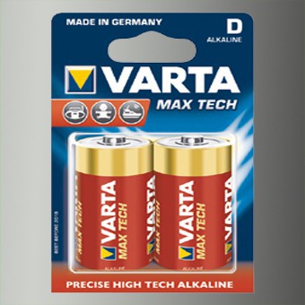 Piles Alcaline 1-5V MaxTech LR20 D x2 Varta