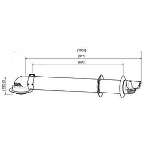 Kit Ventouse Horizontale Condensation Diam 60-100 mm  Saunier-Duval